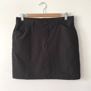 Eddie Bauer black activewear sporty stretchy mini skirt size 8